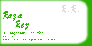 roza rez business card