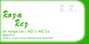 roza rez business card